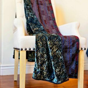 Regal silk velvet throw