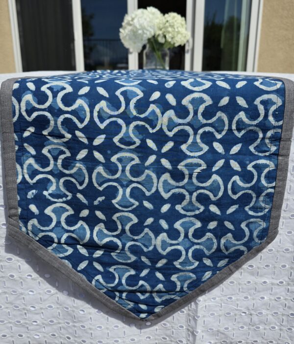 Handcrafted Cotton Indigo Table Runner - Image 8