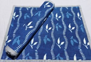 Handcrafted Cotton Indigo Placemat